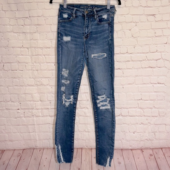 AMERICAN EAGLE OUTFITTERS Super Hi-Rise Jegging, Size 4 Reg - Picture 1 of 10
